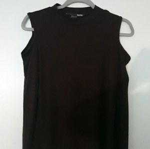 Dark Plum Cold Shoulder Top